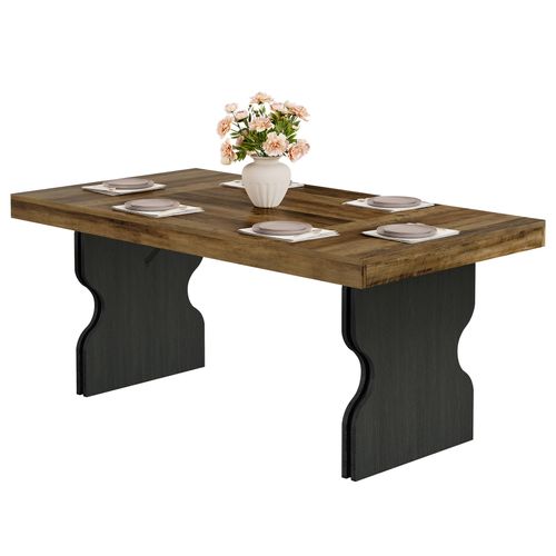 Table à Manger Rectangulaire De 160 Cm Pour 4 à 6 Personnes, Grande Table De Cuisine, (table Seule)