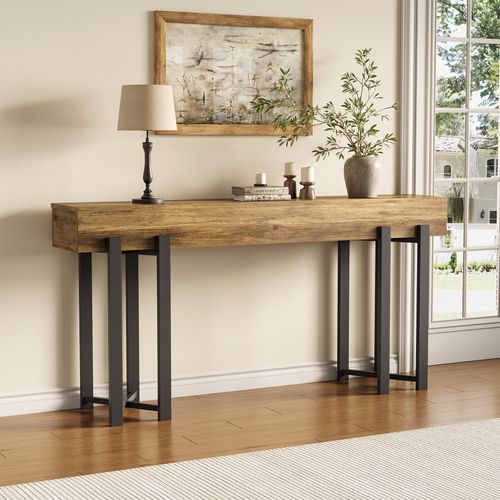 Console De 160 Cm Pour Entrée, Style Industriel, à Placer Derrière Un Canapé