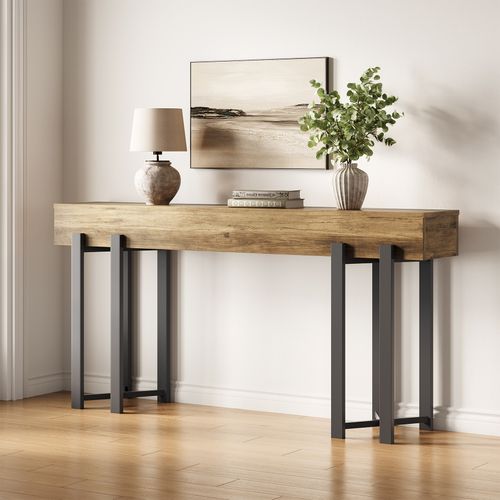 Console De 160 Cm Pour Entrée, Style Industriel, à Placer Derrière Un Canapé