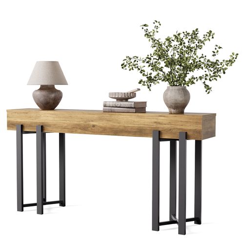 Console De 160 Cm Pour Entrée, Style Industriel, à Placer Derrière Un Canapé