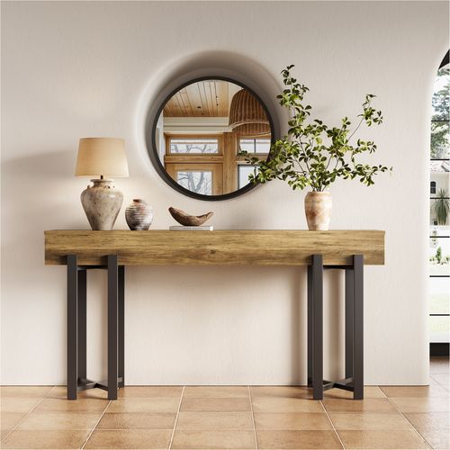 Console De 160 Cm Pour Entrée, Style Industriel, à Placer Derrière Un Canapé