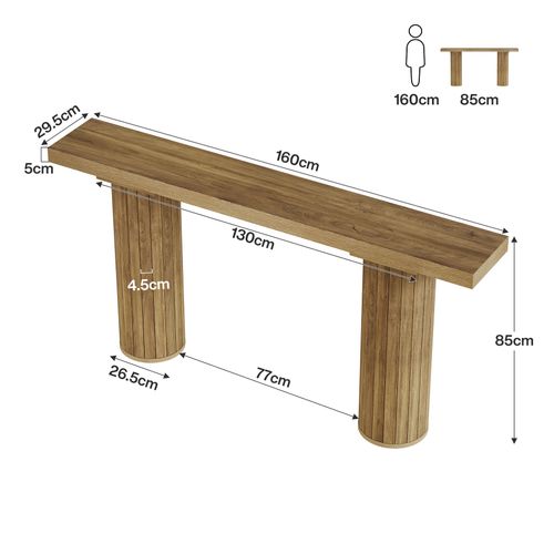 Table Console Extra-longue De 160cm, Table D'entrée Rectangulaire,table De Canapé Derrière Le Canapé