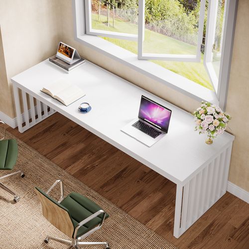 Bureau De 180 Cm, Grand Bureau D'ordinateur, Bureau PC, Bureau Avec Cadre En Métal Robuste