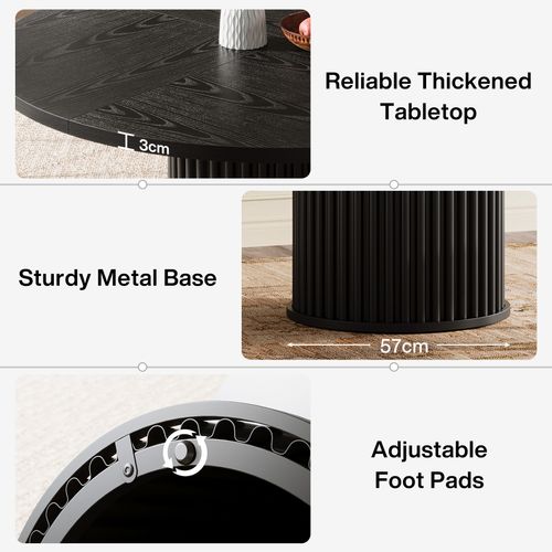 Table à Manger Ronde Pour 4 à 6 Personnes, Table De Cuisine Circulaire Moderne De 120 Cm