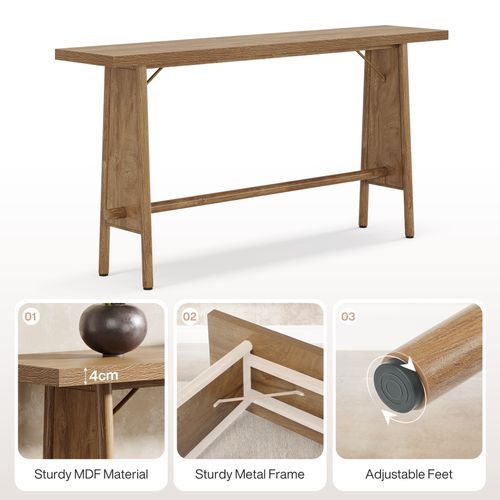 Table D'entrée De 160 Cm De Long, Console De Canapé Moderne Derrière Le Canapé Pour L'entrée