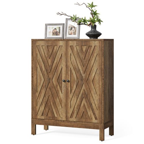 Meuble à Chaussures à 5 Niveaux Pour Entrée, Meuble De Rangement Marron Avec Étagères Réglables