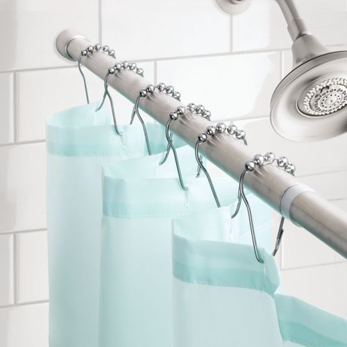 Barre Pour Rideau De Douche Couleur Argent 64 X 2.9 Cm