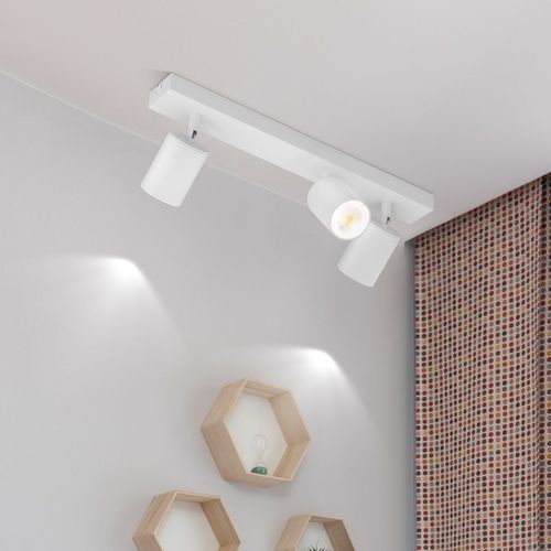 Spot 3 Spots 25 W, Gu10, Blanc Rotatif à 350° Plafonnier