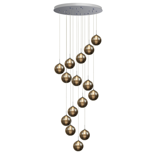 Suspension Hauteur Réglable Table à Manger Verre -lampe Suspendue Cage D'escalier Moderne15 Flammes