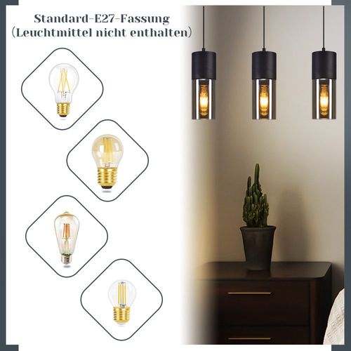 Suspension Table à Manger Suspension E27 - Suspension 3 Ampoules Orientable LED Moderne