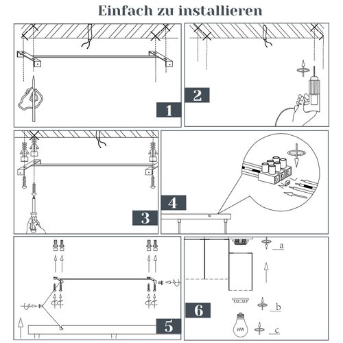 Suspension Table à Manger Suspension E27 - Suspension 3 Ampoules Orientable LED Moderne