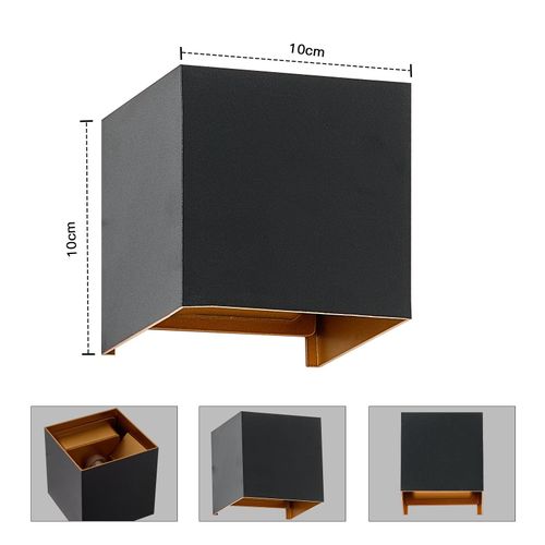 Applique LED 3w 4 Pièces G9 Lampe Intérieure Noire Et Dorée Étanche Double Faisceau Réglable