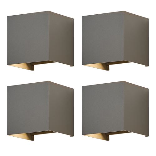 Applique LED 5w,4 Pièces Lampe Muraleintérieure Gris，double Faisceau Réglable Étanche Ip65 3000k