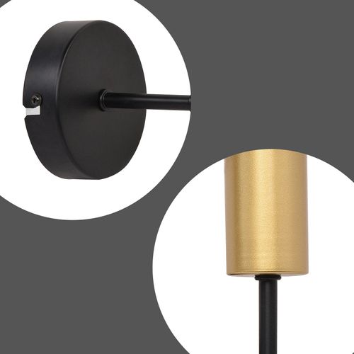 Lot De 2 Applique Murale Intérieur Vintage E27 Industriel 1 Ampoule Noir Rétro Métal