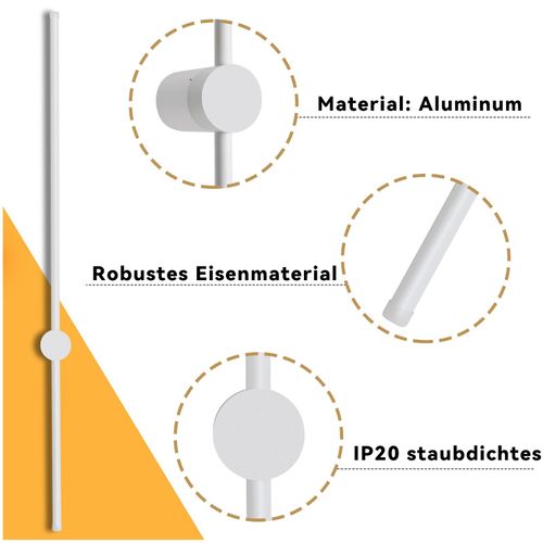 Applique Murale LED Applique Intérieure Moderne 100 Cm Blanc Chaud 3000 K Orientable