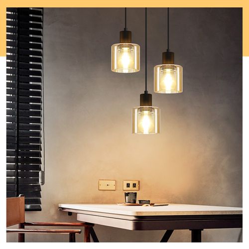 Suspension Table à Manger Lampe Suspendue Vintage 3 Ampoules Lampe De Table à Manger Suspendue E27