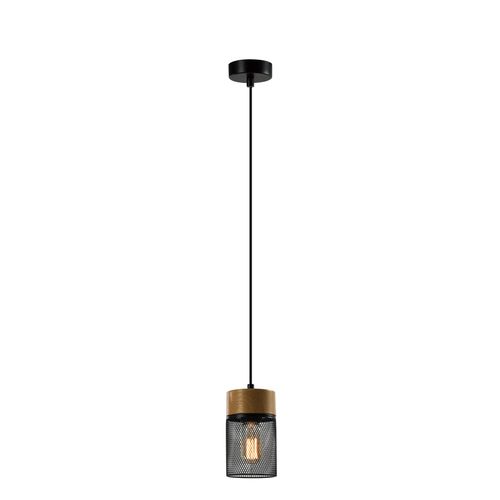 Lampe à Suspendre Vintage Bois Veiné Table à Manger Noir Industriel E27 25w Suspension