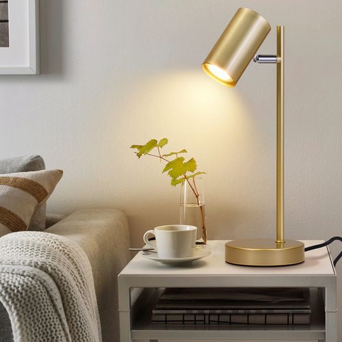 Lampe De Chevet Lampe De Table De Salon Or Pivotante 350° Gu10 Or En Métal Bureau