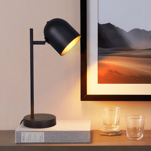 Lampe De Table rétro Vintage Lampe De Table Salon Industriel En Or Noir En Métal E14