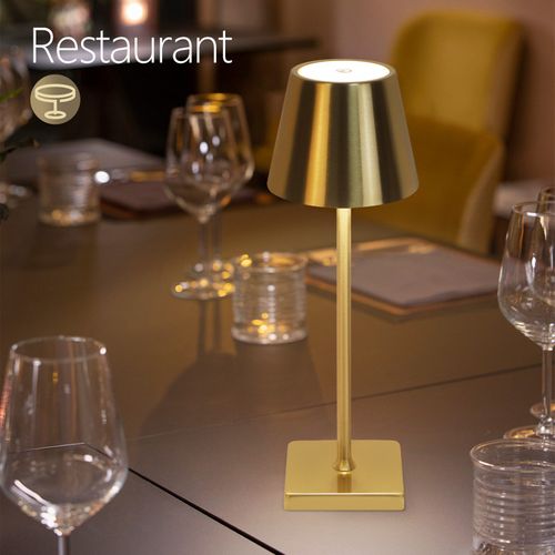 2 X Lampe De Table LED Vintage Dorée Sans Fil Tactile à Intensité Variable à 3 Températures