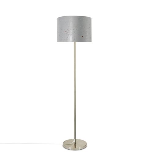 Lampadaire Avec Abat-jour En Tissu Gris Or Design Étoile 144cm Avec Interrupteur E27