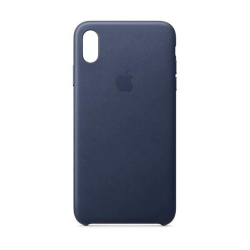 Coque En Cuir Pour iPhone xs max - Bleu Nuit