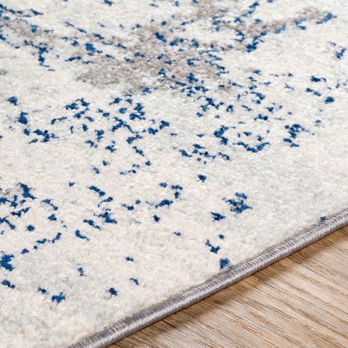 Tapis Abstrait Moderne Gris/blanc/bleu 200x275 Cm Sarah