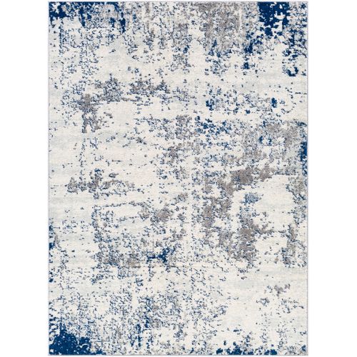 Tapis Abstrait Moderne Gris/blanc/bleu 200x275 Cm Sarah