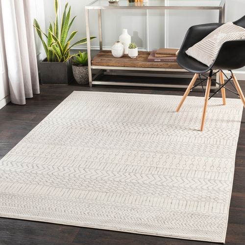 Tapis Scandinave Bohème Blanc/gris 200x275 Cm Bianca