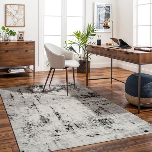 Tapis Abstrait Moderne Blanc/gris 200x275 Cm Natalia