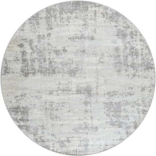 Tapis Rond Abstrait Moderne Gris/ivoire Ø 160 Cm Victoire