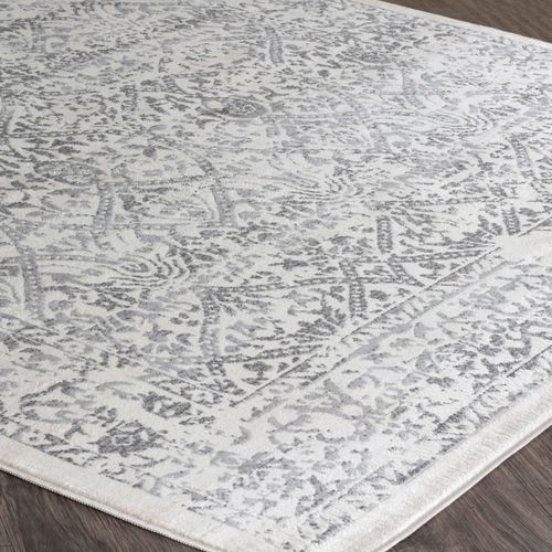 Tapis De Couloir Vintage Oriental Blanc/gris 80x220 Cm Margaux