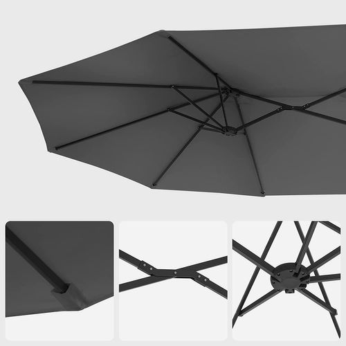 Parasol Double 460 X 270 Cm, Ombrelle Extra Large Pour Terrasse, Protection Upf 50+