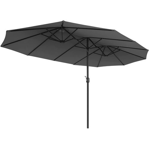 Parasol Double 460 X 270 Cm, Ombrelle Extra Large Pour Terrasse, Protection Upf 50+