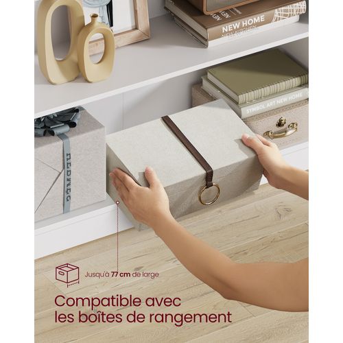 Bibliothèque, 80 X 24 X 93 Cm, Blanc