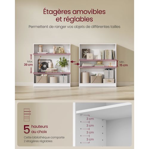 Bibliothèque, 80 X 24 X 93 Cm, Blanc