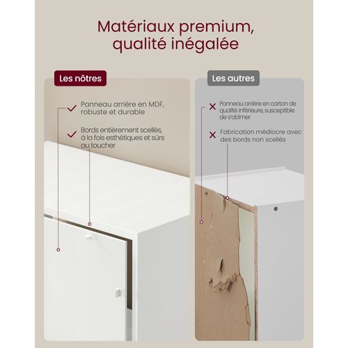 Bibliothèque, 80 X 24 X 93 Cm, Blanc