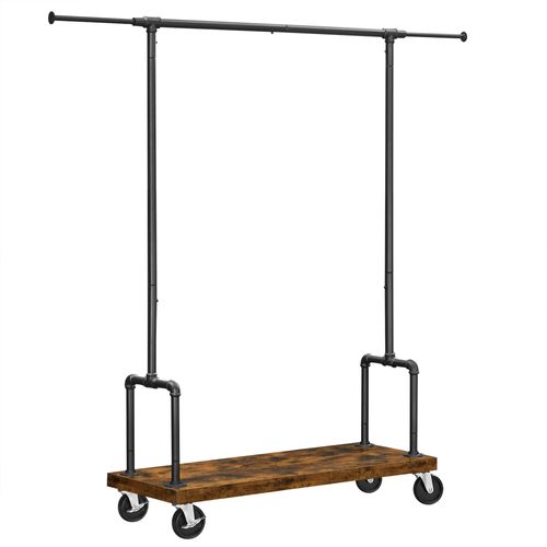 Portant à Vêtements, (110-168) X 40 X 160 Cm (l X L X H), Support Habits Sur Roulettes