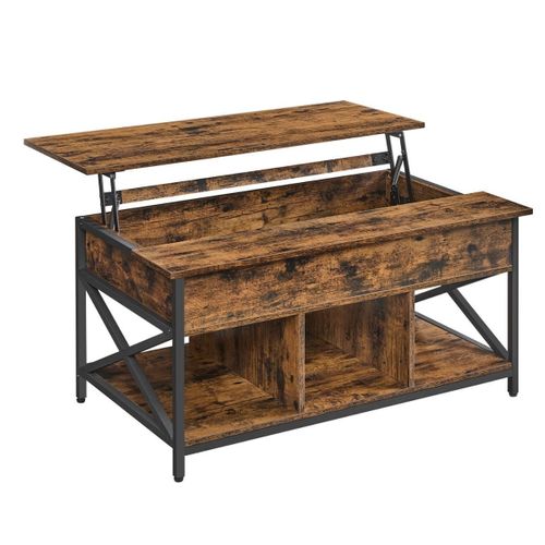 Table Basse Avec Plateau Relevable Et Rangements - L100 Cm