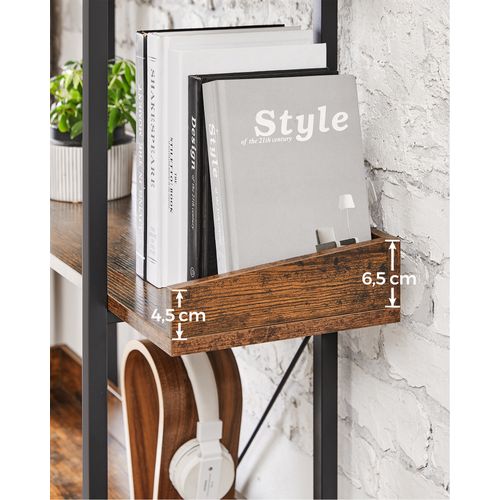 Étagère Rangement, Bibliothèque Style Industriel, 5 Niveaux, Grand, Montage Facile