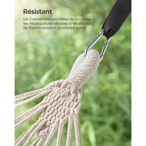 Double Hamac, Avec Sac De Transport, Sangles De Fixation Et Mousquetons