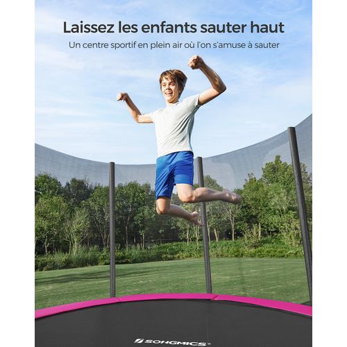Trampoline Ø 366 Cm Pour Enfants, Filet De Protection, Coussins De Sécurité, Échelle