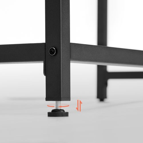 Bureau En Métal, 135 X 60 X 76 Cm, Style Industriel, Marron Rustique