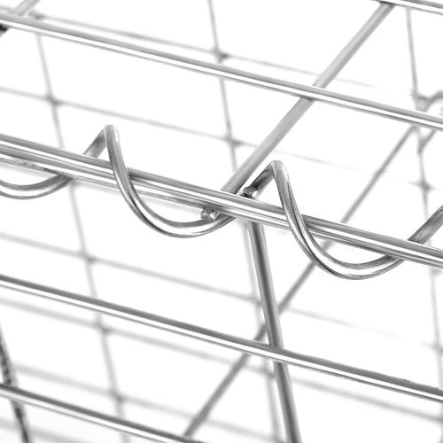 Lot De 10, Gabion Pour Pierre, Cloture Gabion, Argent,100 X 50 X 50 Cm
