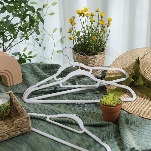 Cintres En Velours, Lot De 20, Antidérapants, Épaisseur 0,6 Cm, Gain De Place