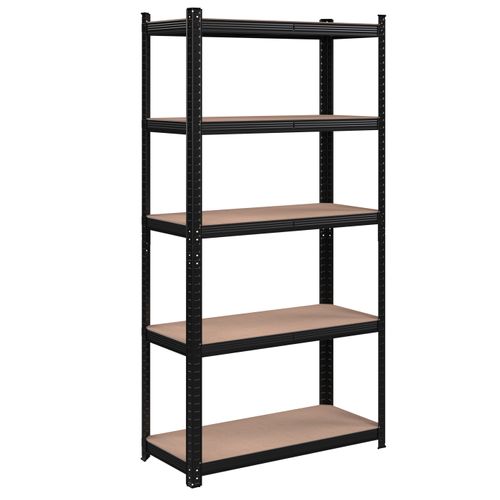 Étagère à 5 Niveaux, 180 X 90 X 40 Cm, Charge Totale 875 Kg, Planches Réglables
