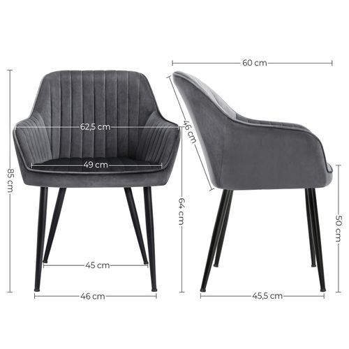 Chaise De Salle à Manger, Fauteuil, Siège Rembourrée, Avec Accoudoirs