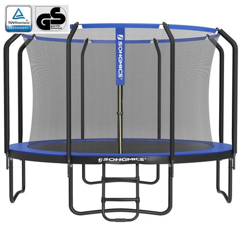 Trampoline Tüv Rheinland Gs Certifica, Trampoline De Jardin Rond,diamètre 366cm, Bleu Foncé