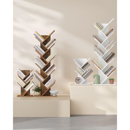 Bibliothèque Sur Pied à 5 Niveaux, Avec Étagères, Pour Chambre, Salon, Bureau, Marron Rustique