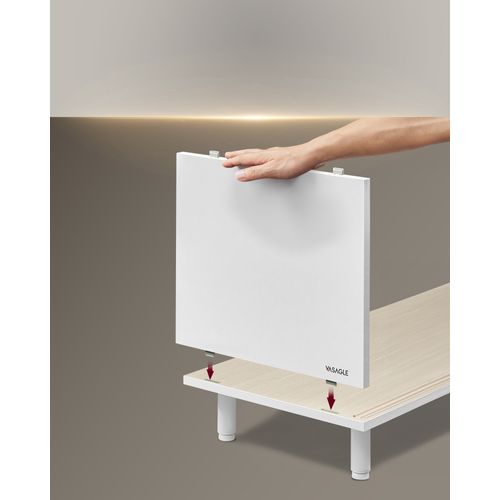 Meuble TV Pour TV Jusqu'à 60 Pouces, Montage Rapide Toolless, 140 X 39 X 45 Cm, Blanc Et Beige